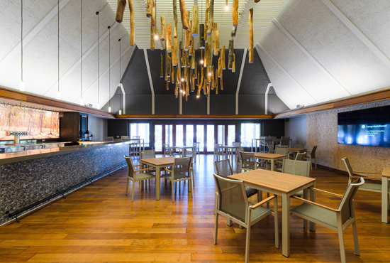 bar area tables and seating